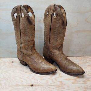 Boulet Light Tan Western Cowboy Boots
